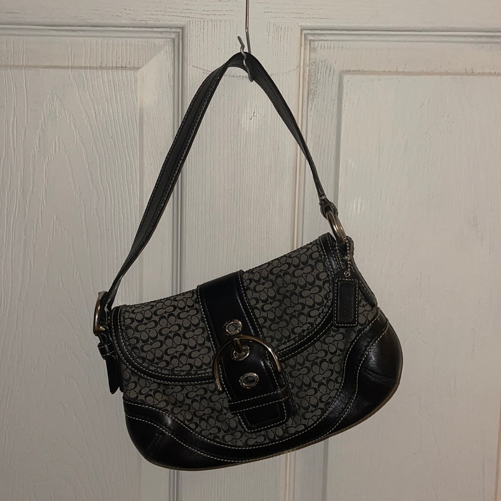 Black & Gray Vintage Coach Bag